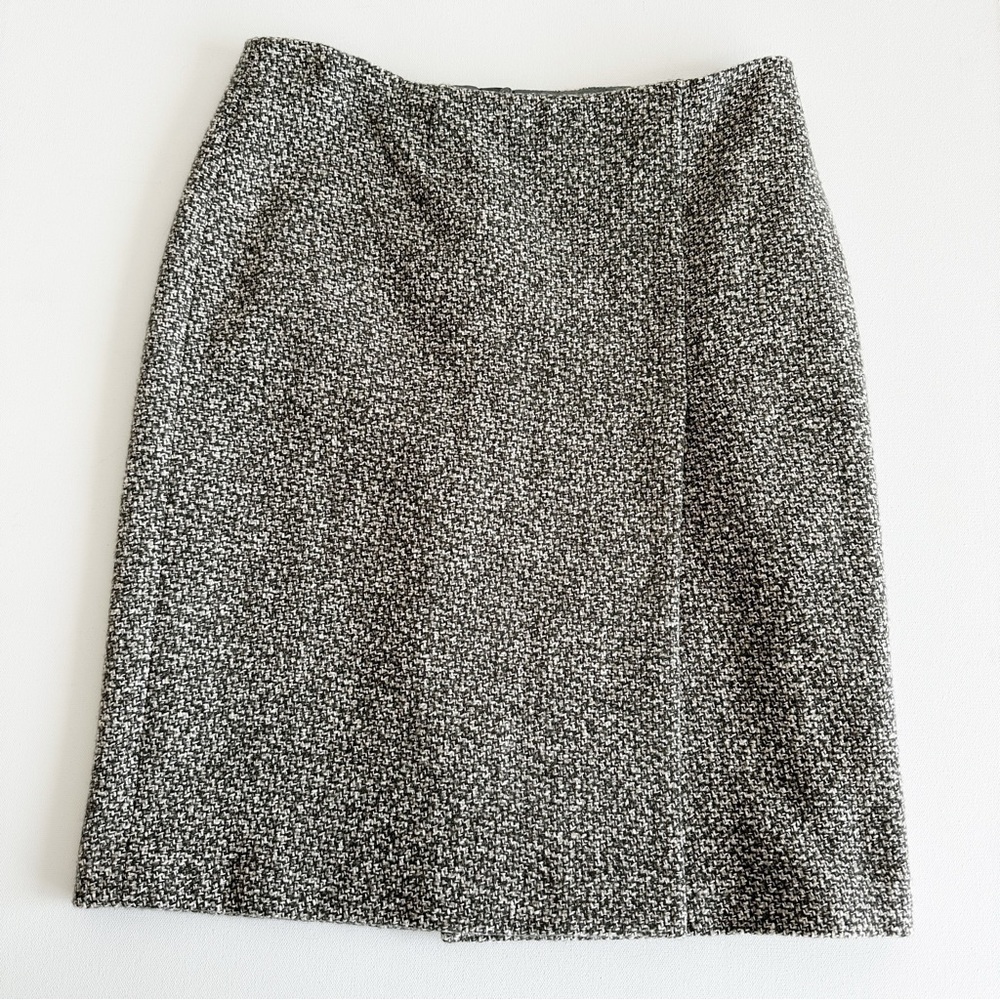 BROOKS BROTHERS 346 Wool Blend Tweed Pencil Skirt Lined Grey Size 10